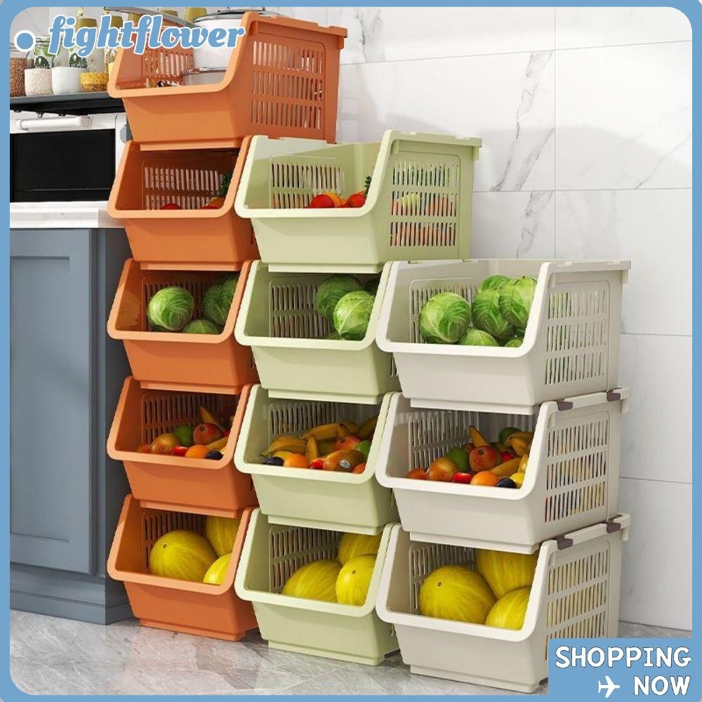 FIGHT Kitchen Stacking Basket Kitchen Spice Jar Rack Storage Rack Tier Rack