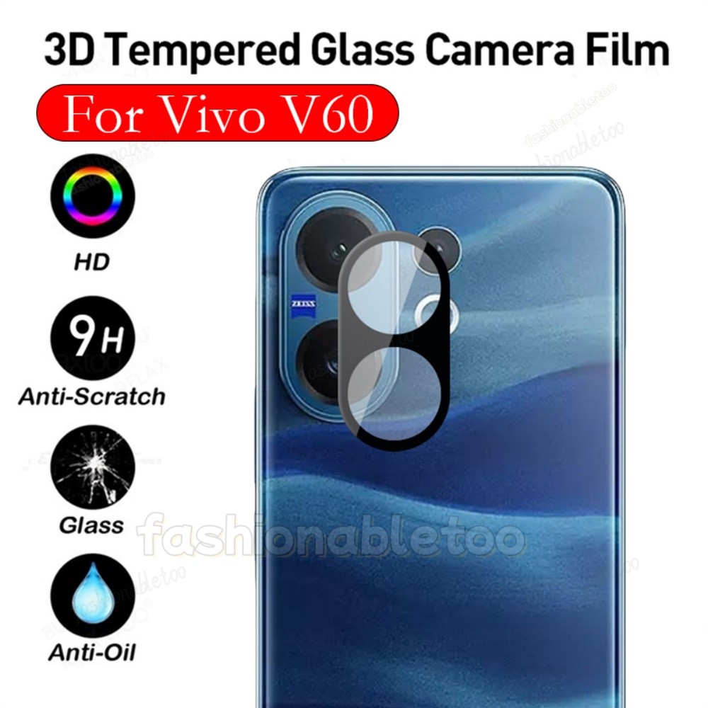 สําหรับ Vivo V60 5G 3D กล้องเลนส์ป้องกันฟิล์มสําหรับ Vivo V60 V 60 VivoV60 2025 กระจกนิรภัยคลุมทั้งห