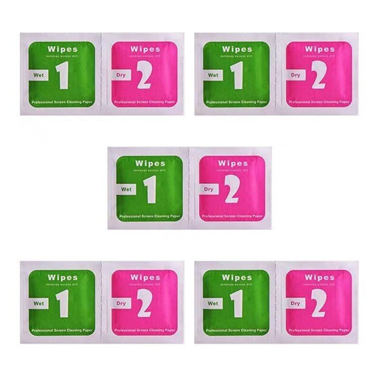 ✨ นี่ยม! ✨ ผ้าทำความสะอาดหน้าจอ เปียกโทรศัพท์มือถือกระดาษทำความสะอาด ฟิล์มความปลอดภัยผ้าเช็ดทำความสะอาดเปียกฟิล์มม้วน