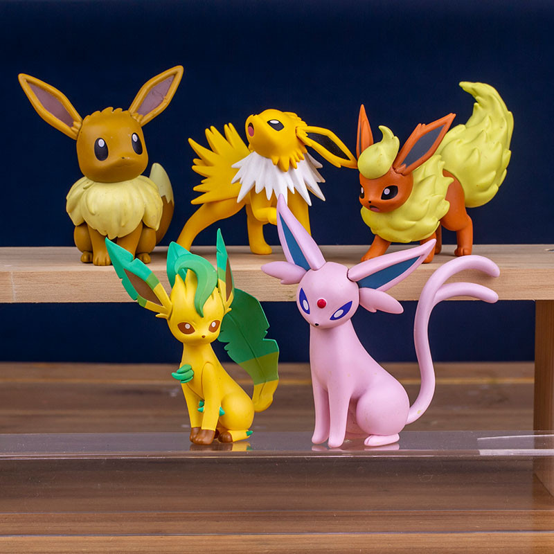ร้านหนัง สินค้าจํานวนมาก Lets Go Eevee Family Series รูปตุ๊กตาเดสก์ท็อปตกแต่ง Unboxing สินค้าจํานวนม