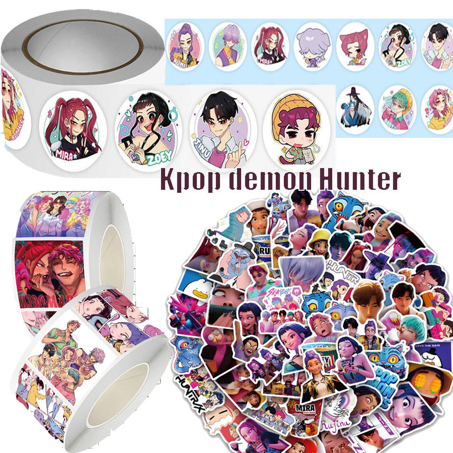 KPop Demon Hunters 500pcs DIY สติกเกอร์ Saja Boys Lomo การ์ดคอลเลกชันของขวัญ Photocards สติกเกอร์ชุด