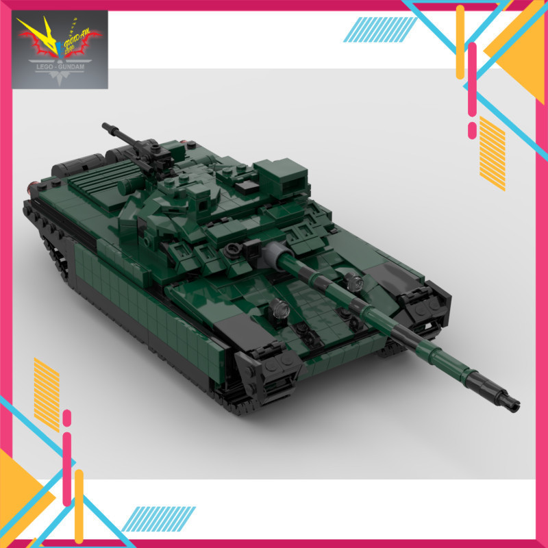MOC Assembly Toy Army Tank T72AV Camo Military Model