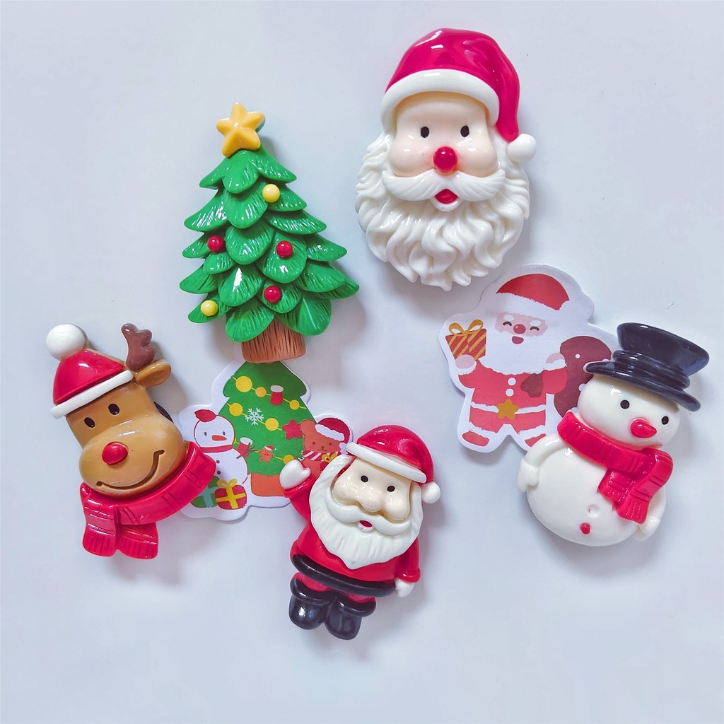 ขนาดใหญ่สุขสันต์วันคริสต์มาสซานตาตู้เย็นสติ๊กเกอร์สร้างสรรค์ตู้เย็นตกแต่งแม่เหล็ก