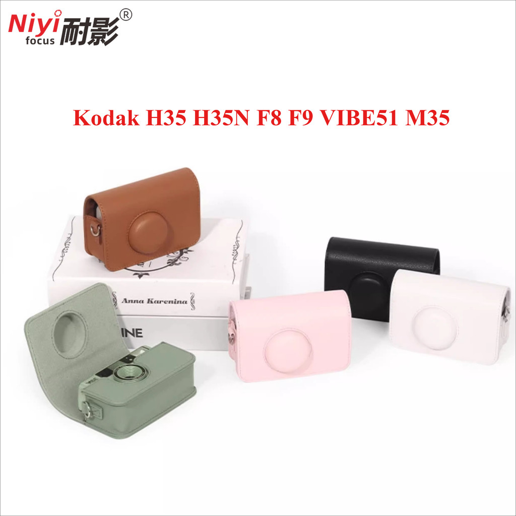 Kodak กระเป๋ากล้องหนัง PU Anti-Scratch ป้องกันสําหรับ Kodak H35 H35N F8 F9 VIBE51 M35 Anti-Scratch ก