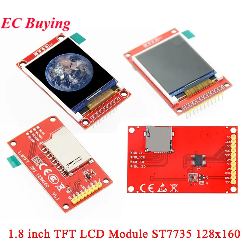 1.8 นิ้ว TFT LCD โมดูล 1.8 "จอแสดงผล LCD สี SPI Serial 51 ไดรเวอร์ 4 IO ST7735S TFT ความละเอียด 128*