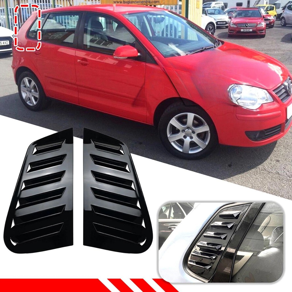สําหรับ Polo MK4 9N3 Facelift 9N 2002-2008 ด้านข้าง Vent Window Scoop Louver Coverauto ชิ้นส่วนตกแต่