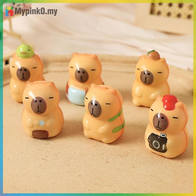 Mypink Capybara ตุ๊กตา Unzip Capybara สํานักงานบีบสนุก Unzip หลายรูปร่างเครื่องประดับขนาดเล็ก MY