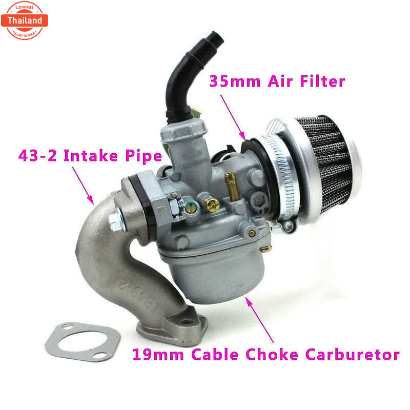 【ทั้งชุด】ATV PZ19 Choke LEVER คาร์ูเรเตอร์พร้อมตัวกรองเชื้อเพลิงและ 19 คาร์ูเรเตอร์มิลลิเมตรคาร์ูเรเ