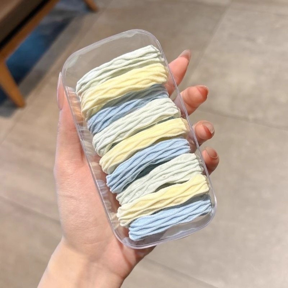 ส่องแสง 10ชิ้นผู้ถือผมหางม้า,นุ่มยืดทนทานยืดหยุ่นสูงผมผูก,ลักษณะสูงที่ไร้รอยต่อหนาหลายสีถักผ้าขนหนูผ้าคาดศีรษะสาว - รูปที่ 6