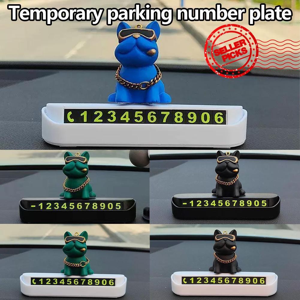 ป้ายทะเบียนที่จอดรถชั่วคราว Creative Bulldog Auto Decor ตกแต่งเครื่องประดับใบอนุญาต N9k9