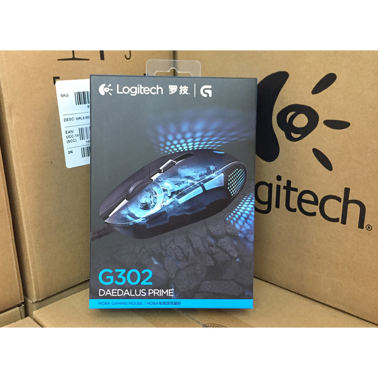 Logitech G303 G302 G100/G100s เมาส์แบบมีสายเกมแกะกล่อง