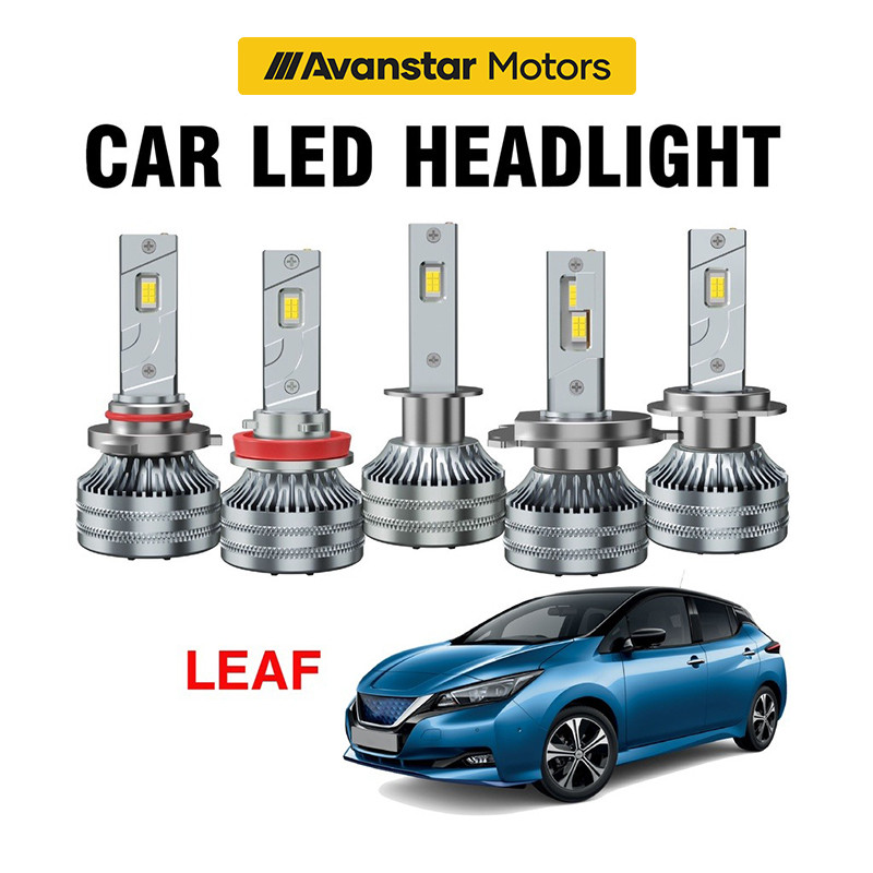 NISSANLeaf 2PCS LED ไฟหน้า Foglight 90W H4 H8/H11 4300K/6000K/8000K Hi/Lo Beam ไฟหน้าเปลี่ยน