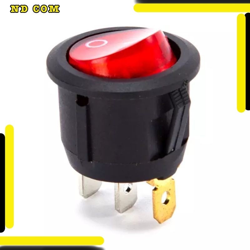 สุดคุ้ม! สวิทช์2ทาง ปิด-เปิด มีไฟ 3ขา ไฟ220V ส่งทุกวัน