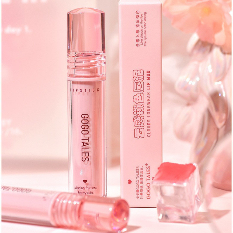 Gogo TALES Lip Mud Matte Soft Mist ไม่ใช่ Easy to Stick Cup ลิปสติกไวท์เทนนิ่ง