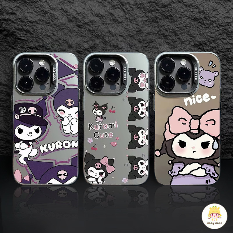 การ์ตูน น่ารักคุโรมิ โบว์น็อต เคส Iphone XR 11 15 13 Pro Max 12 14 11 Pro Max 7Plus X XS Max 7 8 14 15 Plus SE 2020