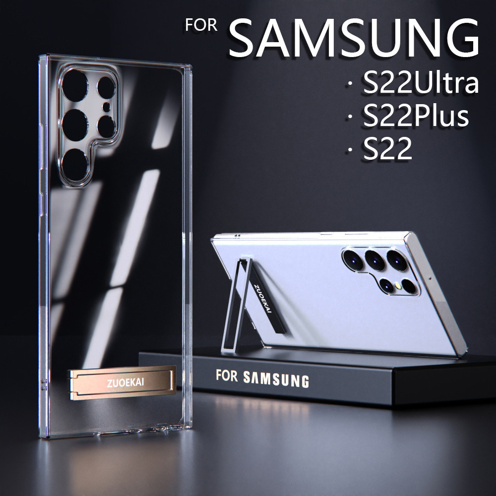 SAMSUNG ซิลิโคนอ่อนนุ่มเคสโทรศัพท์ใสสําหรับsamsung S22 Ultra Plus S22Ultra S22Plus Galaxyกล้องกันกระแทกฝาครอบโปร่งใส