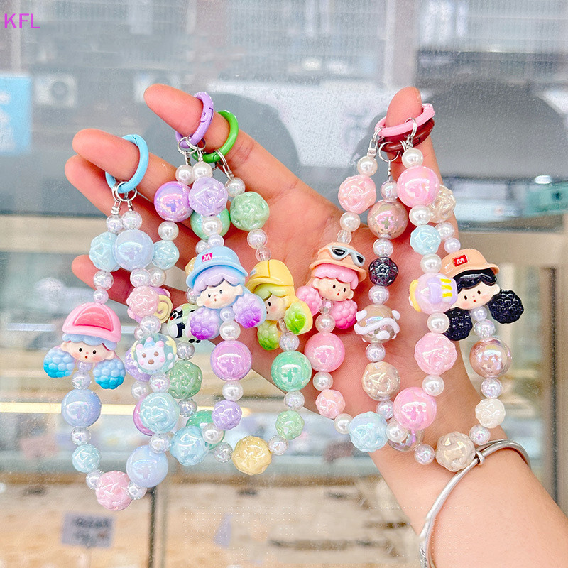 (เคเอฟแอล) โมลินต้า ลูกปัดโซ่โทรศัพท์มือถือเสน่ห์พวงกุญแจสาวผู้หญิงกรณีโทรศัพท์มือถือแฟชั่นจี้ที่สําคัญสายคล้องเชือกขายร้อน