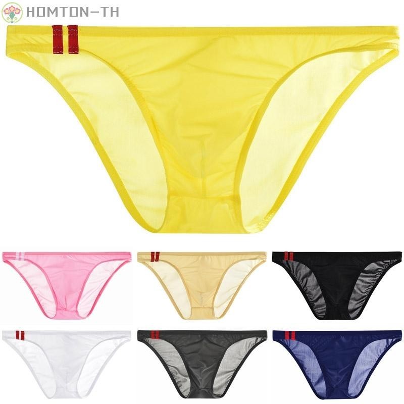 ผู้ชายชุดชั้นในชาย Bulge Thongs เอวยางยืด Knickers Low Rise Plus Size