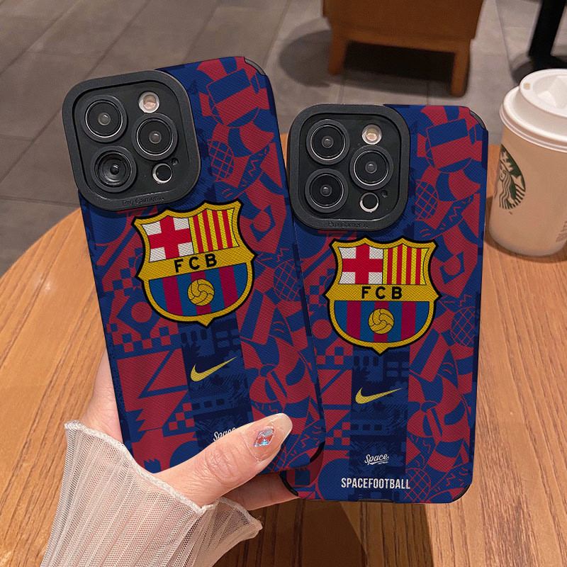 Barcelona Ball Mark เหมาะสําหรับ iPhone15Promax เคสโทรศัพท์ 14/13/12/11 XR เคสนิ่มกันกระแทก