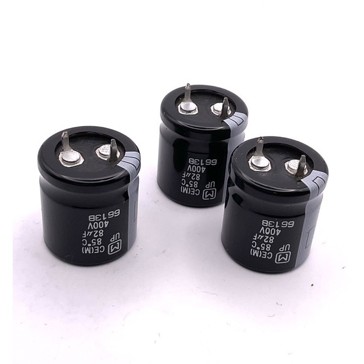สั่งเลย! คาปาซิเตอร์ตัวเก็บประจุ  C82uf400V  85องศา   ไซด์23x25มิล