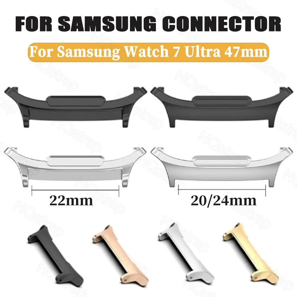 SAMSUNG 2ชิ้นโลหะเชื่อมต่อสําหรับ ซัมซุง กาแลคซี นาฬิกา7อัลตร้า47มิลลิเมตรสแตนเลสอะแดปเตอร์สําหรับสาย20มิลลิเมตร22มิลลิเมตร24มิลลิเมตรนาฬิกาอุปก