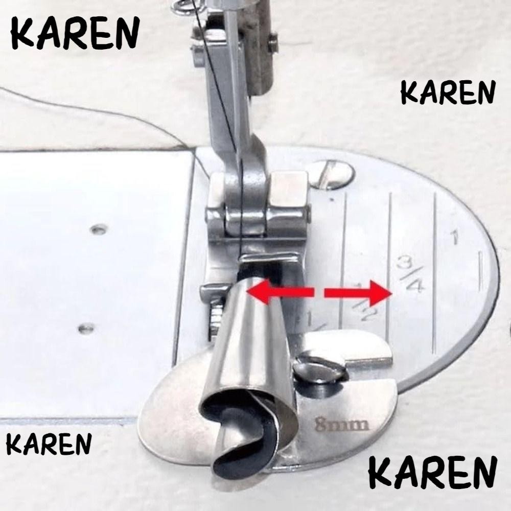 Karen ตีนผีม้วนริมจักรจักร 2 ชิ้น, เย็บผ้างานฝีมือ DIY ทนทาน|ตีนผี ตีนผี, คุณภาพสูง 3มม-10มม อุปกรณ์เย็บผ้าสแตนเลส เย็บเก่า