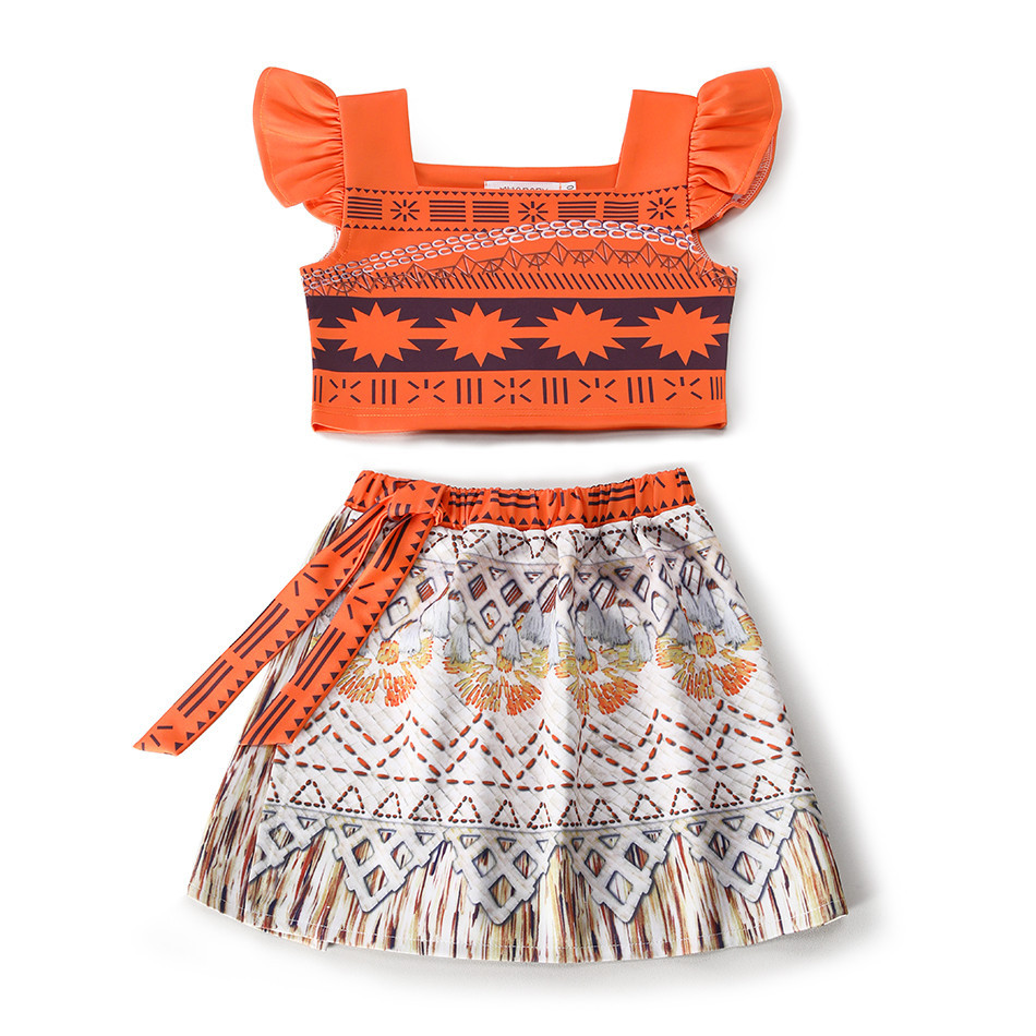 2024 สไตล์ใหม่พร้อมสต็อก โมอาน่า ชุดสําหรับเด็กคอสเพลย์เครื่องแต่งกายสาววันเกิดเจ้าหญิงชุดลําลองฮาโลวีนเสื้อผ้า - รูปที่ 2