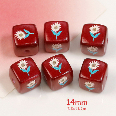 10ชิ้น/เซ็ตสีแดงชุด14มิลลิเมตรสุ่มผสมลูกปัดสําหรับ ทําเอง แฮนด์เมดสร้อยข้อมือสร้อยคอวัสดุอุปกรณ์เสริม - รูปที่ 5