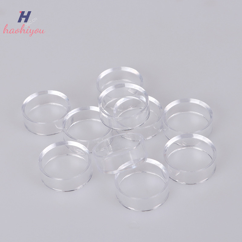 <haohiyou> 10 ชิ้นอะคริลิคใสขาตั้งจอแสดงผลทรงกลมสําหรับฐานลูกบอลคริสตัล Nice