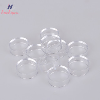  10 ชิ้นอะคริลิคขาตั้งจอแสดงผลแบบใสทรงกลมสําหรับฐานคริสตัล