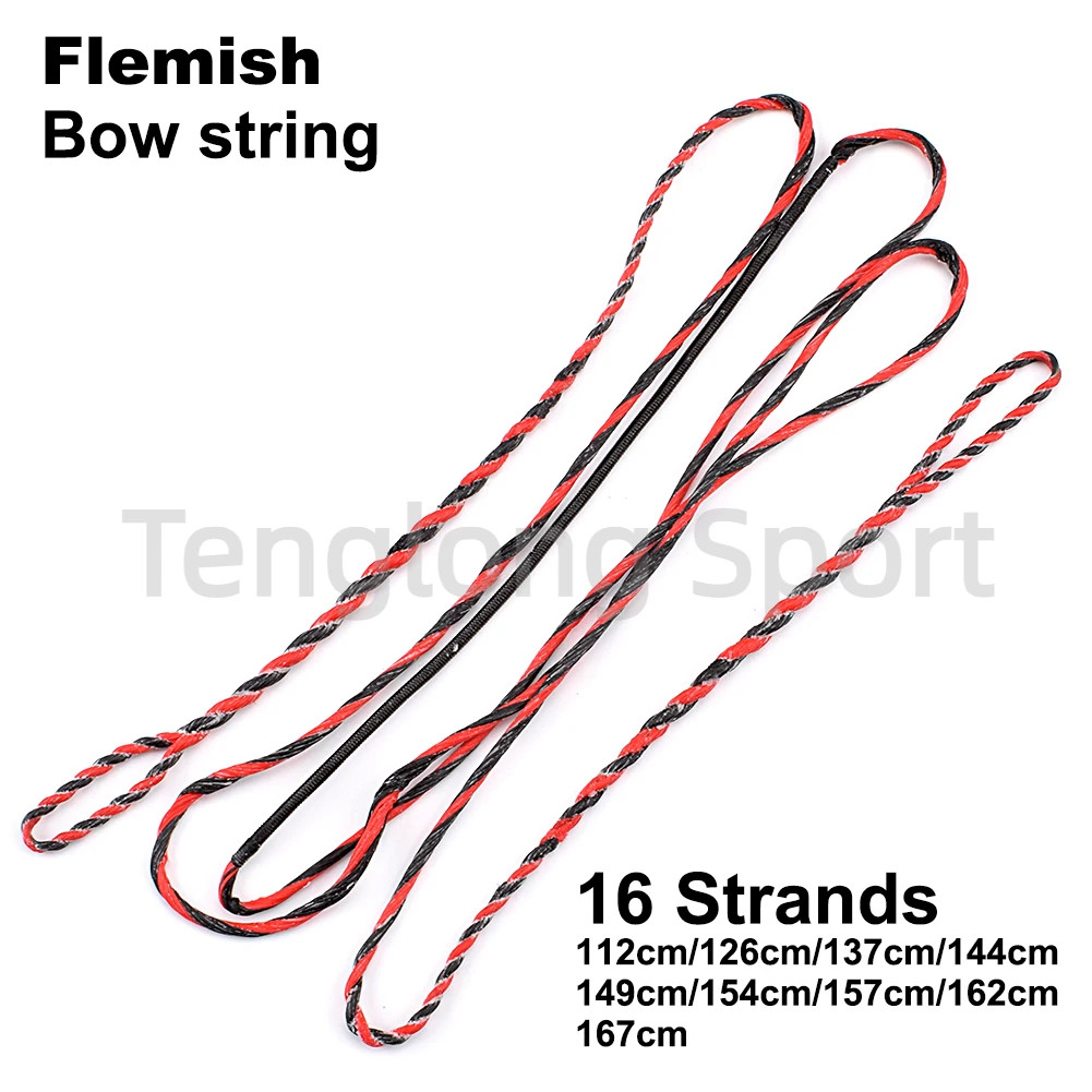 Bowstring 16 Strands เหมาะสําหรับ 48/54/58/60/62/64/66/68/70 แบบดั้งเดิม Longbow Recurve Bow String