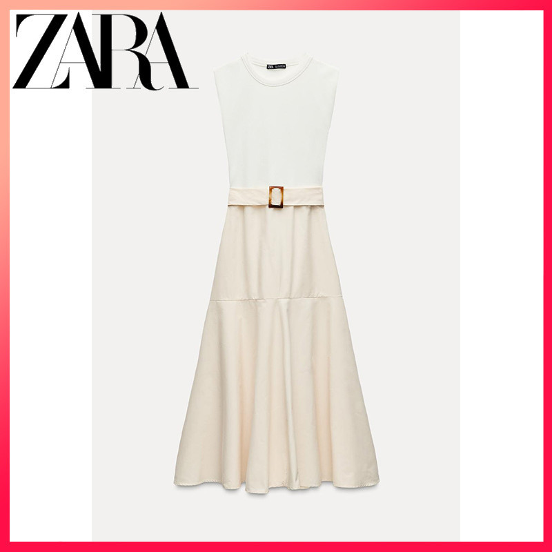ZARA ซาร่า 24 ใหม่ฤดูใบไม้ร่วงผลิตภัณฑ์ผู้หญิงสบายรอบคอแขนกุดชุด