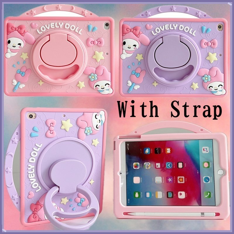 3d Melody ซิลิโคนเด็กเด็กสําหรับ Xiaomi Redmi Pad SE 4G 8.7 นิ้ว 2024 Handle Soft Stand Cover