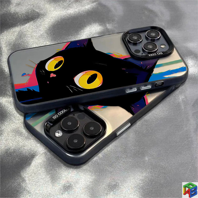ภาพวาดสีน้ํามัน Graffiti Black Cat Apple 14plus เคสโทรศัพท์ Iphone15/16/17promax บุคลิกภาพ 11/12/13pro อินเทรนด์ XS/XR ชาย 7/8pplus