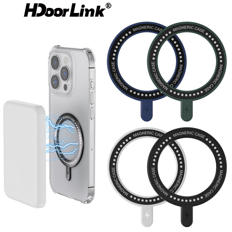 Hdoorlink สําหรับ Magnetic Wireless Charger Ring Universal Magnetic Adapter สติกเกอร์แหวนแผ่นโลหะสําหรับแม่เหล็กที่วางโทรศัพท์ในรถยนต์