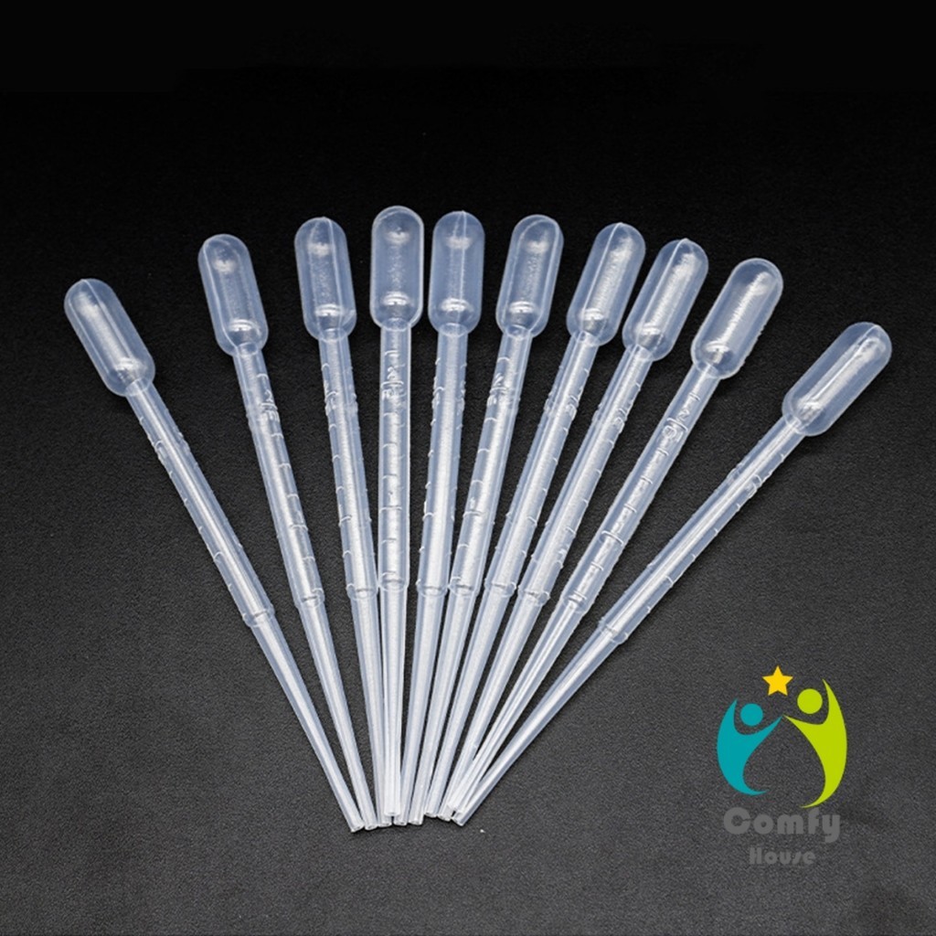 Comfy หลอดหยดสี พลาสติก แบบใช้แล้วทิ้ง 100 ชิ้น 1ml 2ml 3ml 5ml การใช้งานอเนกประสงค์ plastic dropper - รูปที่ 3