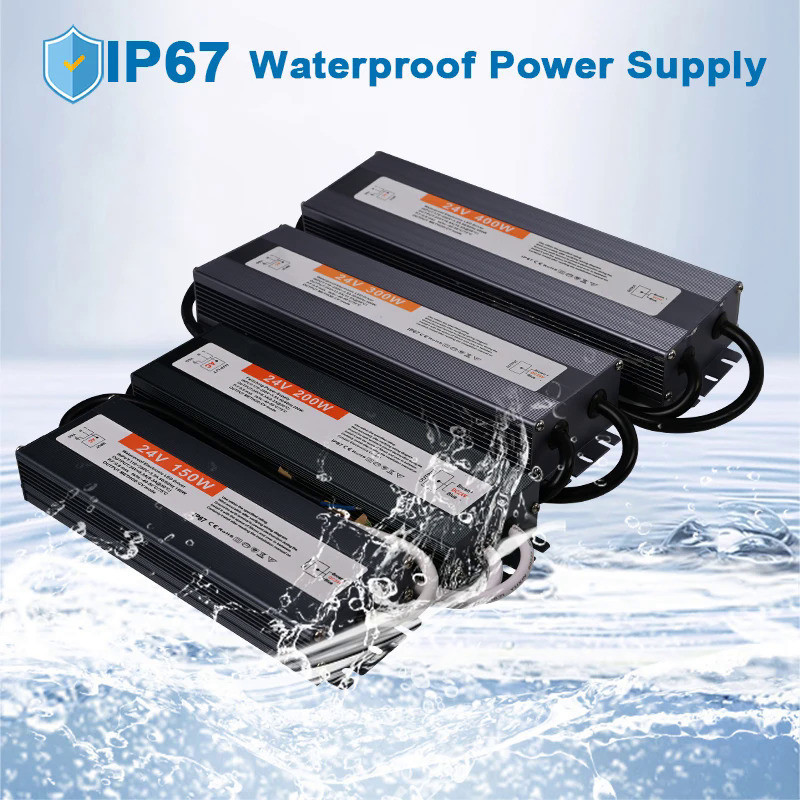 กันน้ำ LED แหล่งจ่ายไฟ DC 12V 24V LED driver 30W 60W 100W 150W 200W 300W 400W Transformers แสงสำหรับ