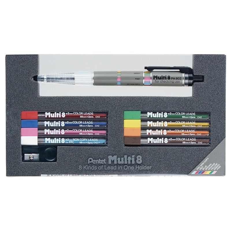 Pentel Multi 8 Set Ph802St With 8 Colored Leads
