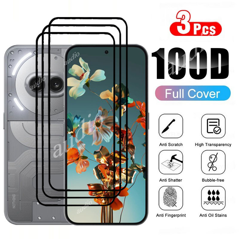 3 ชิ้นกระจกนิรภัยสําหรับโทรศัพท์ไม่มีอะไร (2a) Plus (2a) Plus 5G 2024 ป้องกันหน้าจอกระจกป้องกันฟิล์มสําหรับ Nothing Phone (2a) Plus โทรศัพท์ 2a Plus 5G 9H HD Anti Scratch