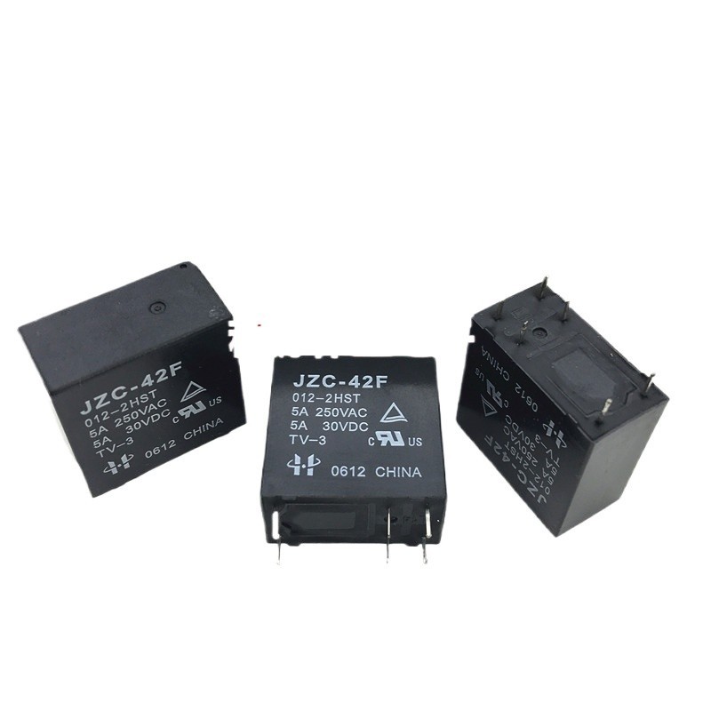 เครื่องขยายเสียงรีเลย์ JZC-42F 012-2HST 6 Pins 5A สองชุดปกติเปิด HF42F 024-2HS 12V