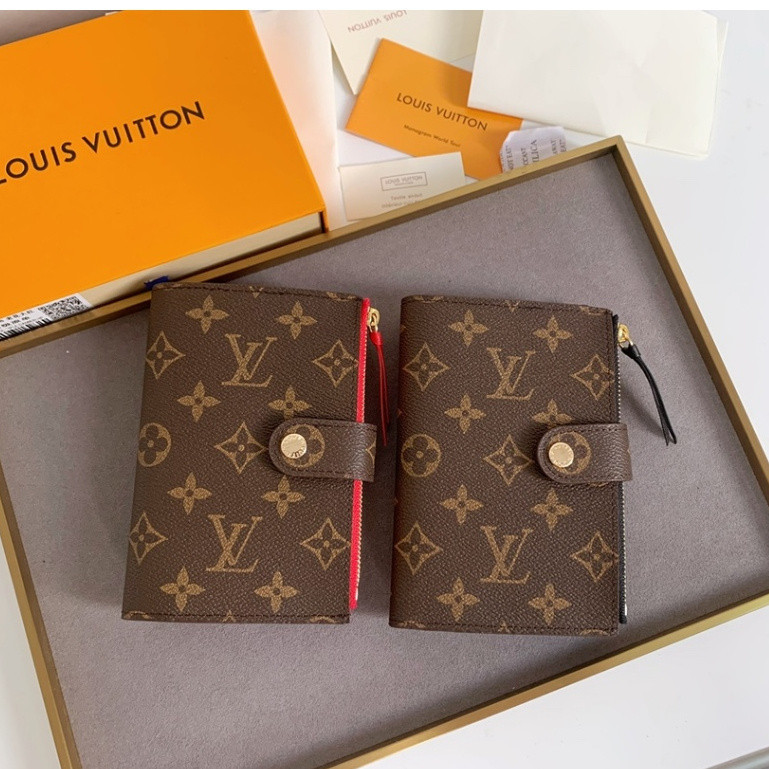 พร้อมลงบอร์ด 100% ของแท้ Louis Vuit * L/V กระเป๋าสตางค์กล่องบัตรเครดิตหนังใหม่ M58019 พร้อมขนาด: 15x10x3.5 ซม.