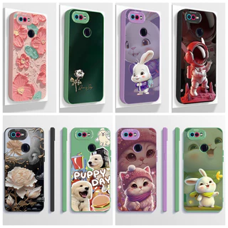 สําหรับoppo A12 A5S F9 F9 Pro A7 A11Kปลอกความงามการ์ตูนนักบินอวกาศFull Matte TPUซิลิโคนกันกระแทกเคสโทรศัพท์