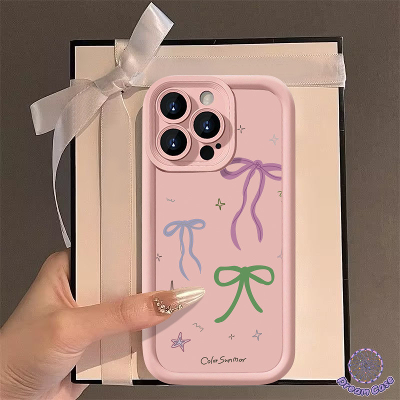 น่ารักโรแมนติกโบว์ผูกปมเคส Tpu อ่อนสำหรับ Realme C53 C15 C55 C21 C35 C11 C30 C20 C12 5 11 6i 8i 7i C67 C51 C25 C25Y