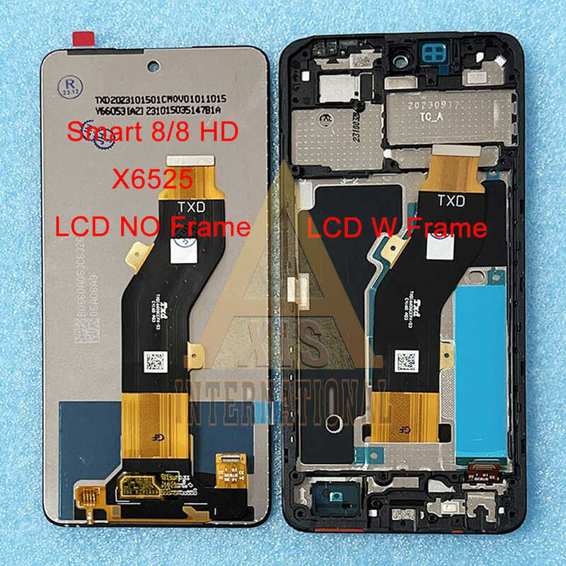 For Infinix Smart 8 HD X6525 LCD Smart 8 LCD Frame Touch Panel For Infinix Smart 7 X6515 LCD Smart