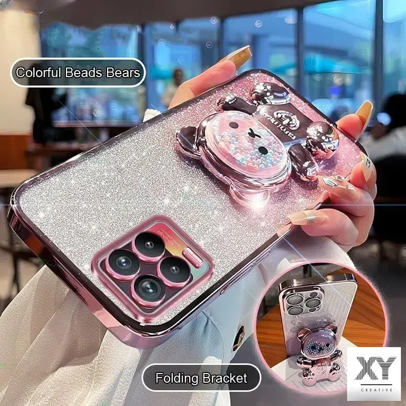 เคสโทรศัพท์ realme 8 pro realme 8 4g realme 8 5g วงเล็บหมุน 360 °เคสโทรศัพท์บรรเทาความเครียดที่มีสีส