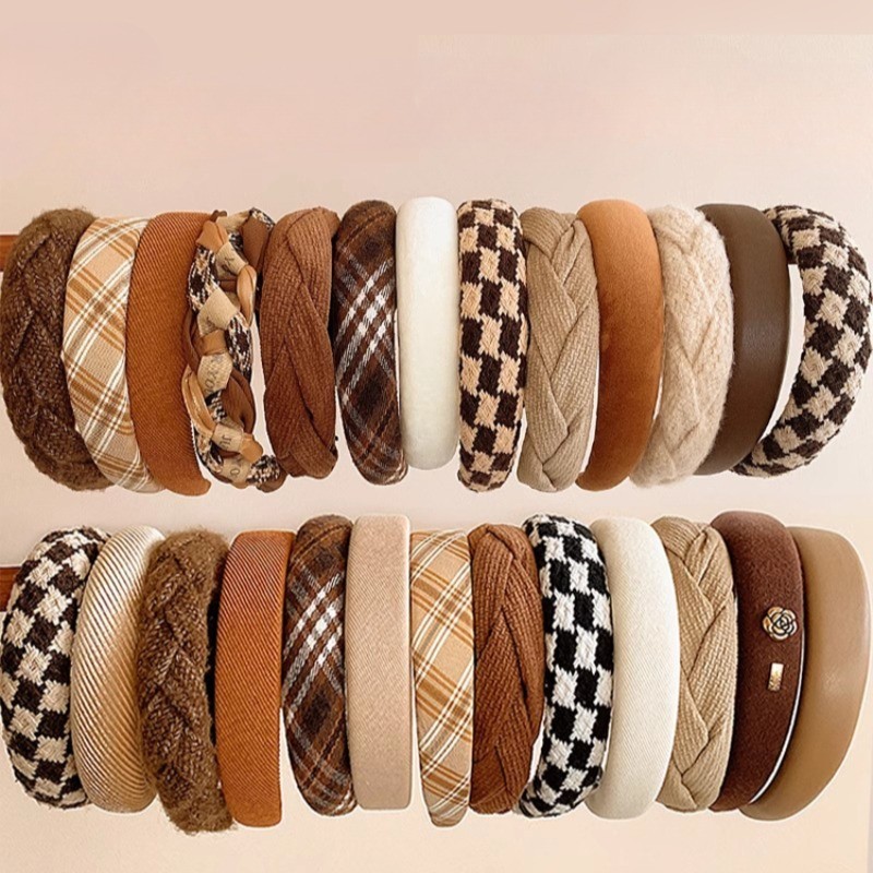 ที่คาดผมสีกาแฟแฟชั่น