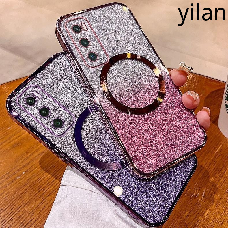 เคส vivo V20 SE Vivo V29 5G V29E 5G V21 5G V23 5G V23E V21E V25 V25E V20 SE V27E V27 5G เคสโทรศัพท์เคสโทรศัพท์แฟลชชุบแม่เหล็กชาร์จไร้สายพร้อมฟิล์มป้องกันกล้อง เคสโทรศัพท์ vivo V20 SE Vivo V29 5G V29E 5G V21 5G V23 5G V23E V21E V25 V25E V20 SE V27E V27 5G