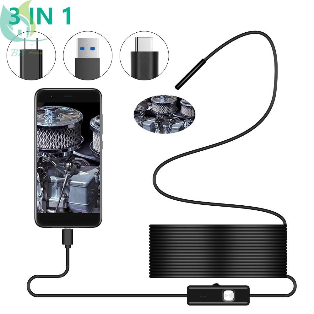 เครื่องตรวจจับกล้องตรวจสอบงู USB กล้องเอนโดสโคปอุตสาหกรรมโทรศัพท์กันน้ํา Borescope SHOPQJC5589