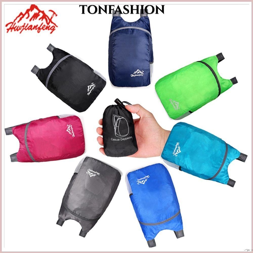 Tonfashion กระเป๋าเป้สะพายหลังน้ําหนักเบา Packable 8 สีพับได้ Ultralight ผู้ชายผู้หญิง Daypacks