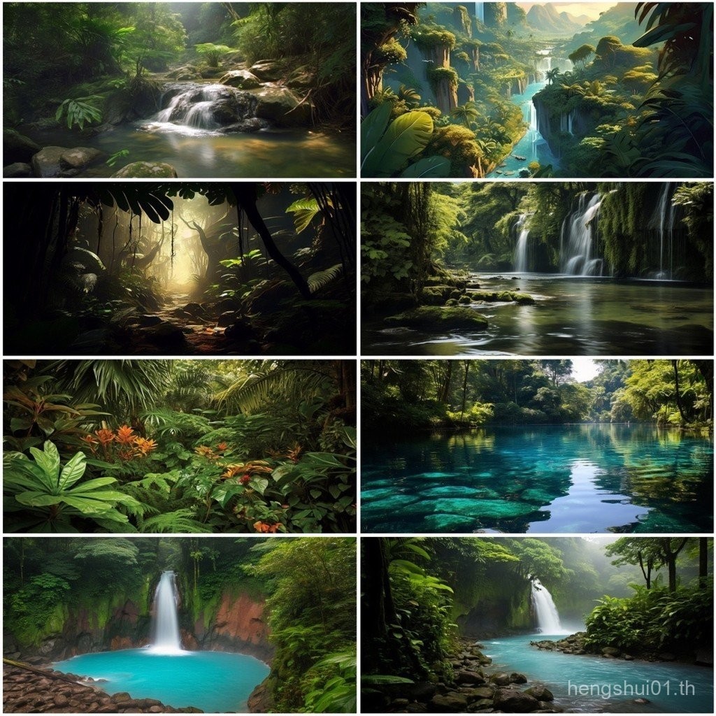 ใหม่ภาพวาดพื้นหลังตู้ปลาพื้นหลังตู้ปลา HD กันน้ำสติกเกอร์พื้นหลังตู้ปลามีกาวในตัววอลเปเปอร์พิพิธภัณฑ์สัตว์น้ำ3มิติหลุมในป่า